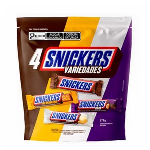Chocolate Snickers Variedades Sortido Sachê 171g
