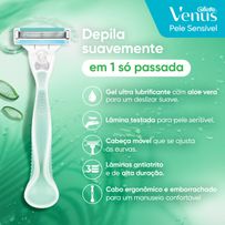 Aparelho de Depilar Gillette Venus Pele Sensível 1 Unidade