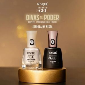 Esmalte Risque Diamond Gel Divas no Poder Estrela da Festa 9,5ml