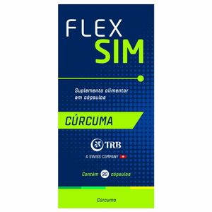 Suplemento Alimentar FlexSim Cúrcuma 30 Cápsulas