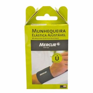 Munhequeira Elástica Ajustável Mercur Preta 1 Unidade
