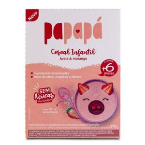 Cereal infantil Papapá Aveia Morango e Beterraba 170g