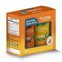 Suplemento Alimentar Gummy Vitamin C + Vitamin D 2 Potes 30 unidades cada