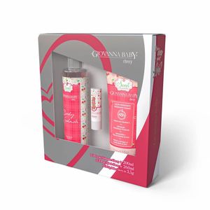 Kit Giovanna Baby Cherry Loção Hidratante 200ml + Body Splash 260ml + Lip Blam 3,5g