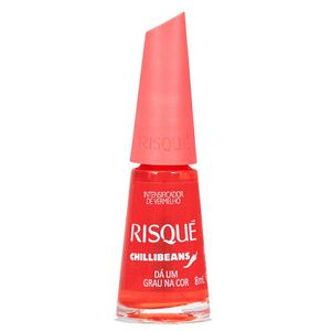 Esmalte Risqué Intensificador de Vermelho Chillibeans Dá um Cor Grau na Cor 8ml