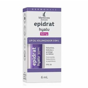 Hidratante Labial Mantecorp Skincare Epidrat Hyalu Lip Oil Volumizador 3em1 Berry 6ml