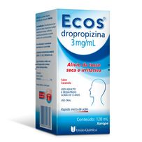 Ecos 3mg/ml União Química Xarope Sabor Caramelo 120ml + Copo Dosador
