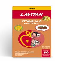 Suplemento Alimentar Lavitan Vitamina C 500mg Turma da Mônica Sabor Maçã 60 Comprimidos Mastigáveis