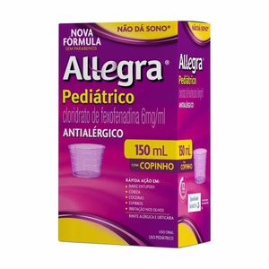 Antialérgico Allegra 6mg/ml Pediátrico 150ml + Copinho