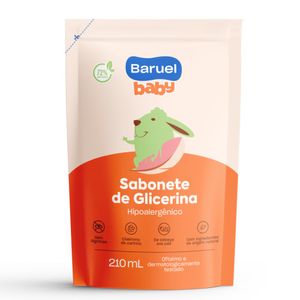 Sabonete Líquido Infantil Baruel Baby Glicerina Refil 210ml
