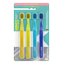 Escova Dental Kess Pro Extra Macia Cores Sortidas 4 unidades
