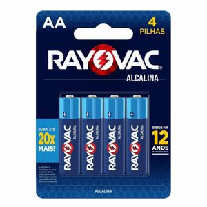 Pilha Alcalina Rayovac Pequena AA 4 Unidades