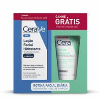 Kit CeraVe Loção Facial Hidratante 52ml + Gel de Limpeza 40g