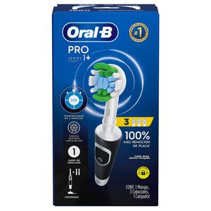 Escova Dental Elétrica Oral-B PRO 1+ Cabeça Redonda 3 Refis