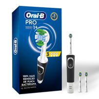 Escova Dental Elétrica Oral-B PRO 1+ Cabeça Redonda 3 Refis