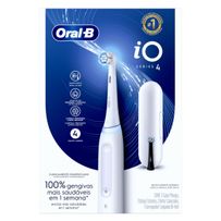 Escova Elétrica Oral B iO Series 4 Branca 100-240V  Sensor de Pressão + Estojo