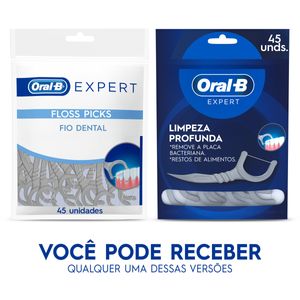 Fio Dental Oral B Expert Floss Picks 45 Unidades
