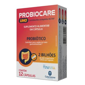 Probiótico Probiocare Uno Catarinense 12 Cápsulas