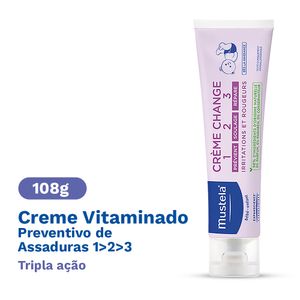 Creme Vitaminado Preventivo De Assaduras Mustela 1>2>3 - 108g