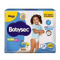 Fralda BabySec Galinha Pintadinha Ultra Sec Mega XXXG 24 Unidades