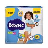 Fralda BabySec Galinha Pintadinha Ultra Sec Hiper XXXG 42 Unidades
