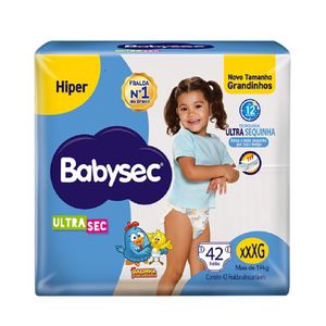 Fralda BabySec Galinha Pintadinha Ultra Sec Hiper XXXG 42 Unidades