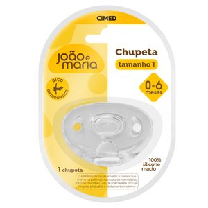 Chupeta Cimed João e Maria Orto Silicone Tamanho 1 0-6 Meses 1 Unidade