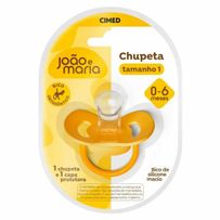 Chupeta Cimed João e Maria Tamanho 1 Bico de Silicone 0-6 Meses 1 Unidade