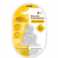 Bico de Mamadeira Cimed João e Maria Silicone Fluxo Lento 0+ Meses 1 Unidade