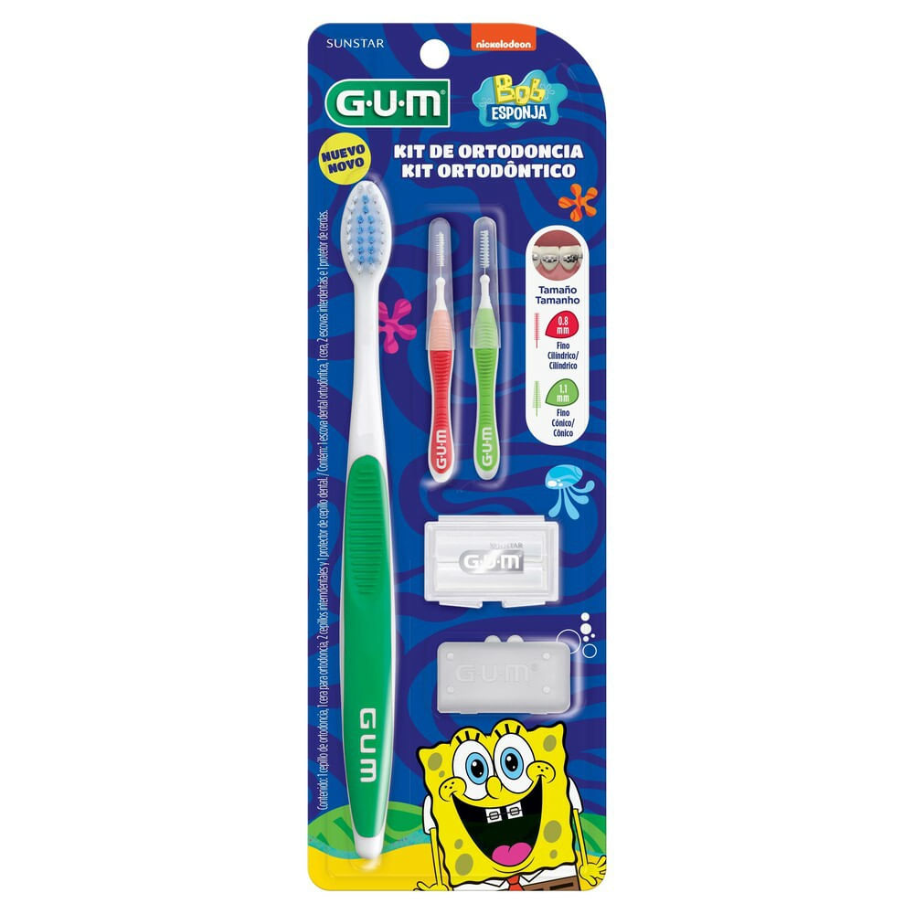 Kit Gum Ortodôntico Bob Esponja