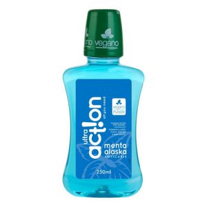 Antisséptico Bucal Ultra Action Com Flúor Menta Alaska Anticárie 250ml