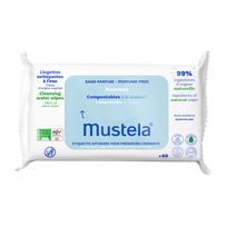 Toalha Umedecida Mustela Compostáveis Sem Perfume 60 Unidades