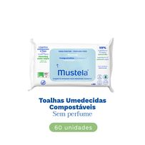 Toalha Umedecida Mustela Compostáveis Sem Perfume 60 Unidades