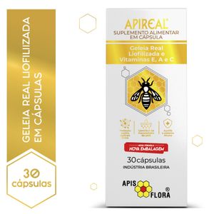 Geleia Real Liofilizada Apis Flora Apireal 30 Cápsulas