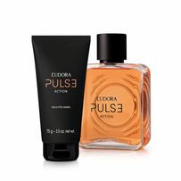 Kit Eudora Pulse Action Desodorante Colônia 100ml + Balm Pós-Barba 75g