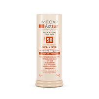 Protetor Solar Facial Stick Imecap Actsun Toque Seco FPS50 Tom 2 Médio 14g