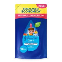 Shampoo e Condicionador Johnsons Kids 2 em 1 Refil 180ml