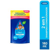 Shampoo e Condicionador Johnsons Kids 2 em 1 Refil 180ml
