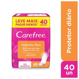 Protetor Diário Carefree Tododia Flexi 40 Unidades