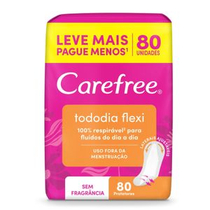 Protetor Diário Carefree Tododia Flexi 80 Unidades