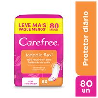 Protetor Diário Carefree Tododia Flexi 80 Unidades