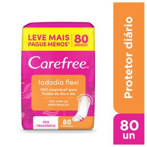 Protetor Diário Carefree Tododia Flexi 80 Unidades