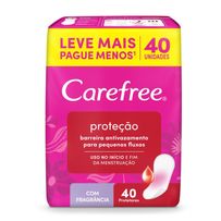 Protetor Diário Carefree Proteção com Fragrância 40 unidades