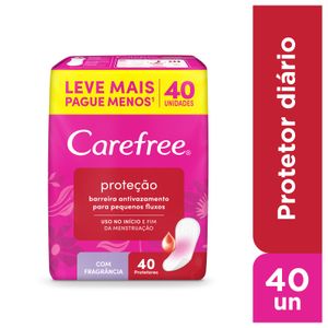 Protetor Diário Carefree Proteção com Fragrância 40 unidades