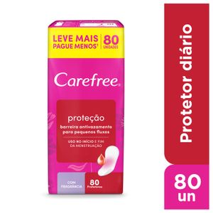Protetor Diário Carefree Proteção com Fragrância 80 Unidades