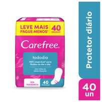 Protetor Diário Carefree Tododia Sem Perfume 40 Unidades