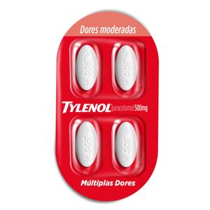 Tylenol 500mg Múltiplas Dores 4 Comprimidos