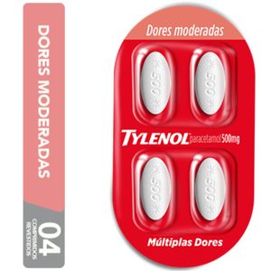 Tylenol 500mg Múltiplas Dores 4 Comprimidos
