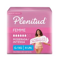 Roupa Íntima Plenitud Femme para Incontinência G/XG 8 Unidades