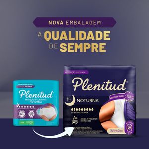 Roupa Íntima Plenitud Noturna para Incontinência P/M 14 Unidades